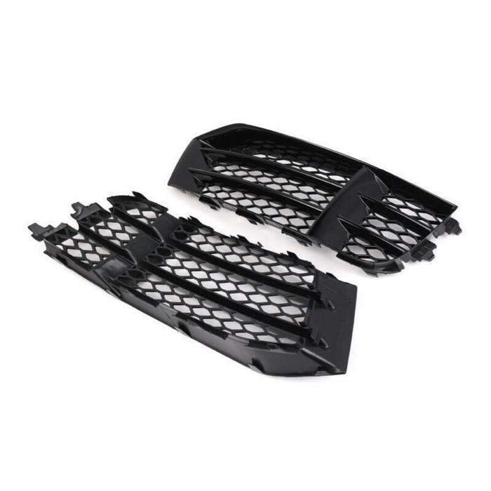 2pcs Set Front Bumper Lower Grilles For Audi RS5 RS5C 2010-2016 Gloss Black
