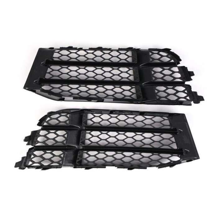 2pcs Set Front Bumper Lower Grilles For Audi RS5 RS5C 2010-2016 Gloss Black