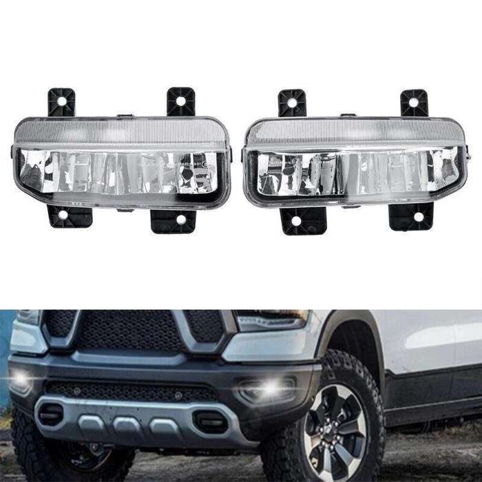 For Dodge RAM 1500 2500 3500 2020-2022 LED Front Bumper Fog Light Lamps Pair