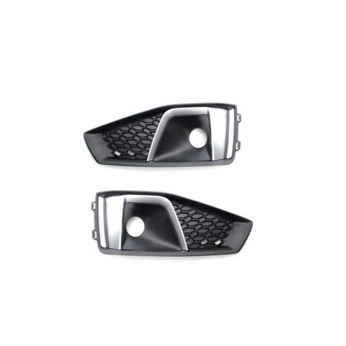 2x Front Bumper Fog Lamp Grille Cover For Audi A4 B9 2018-20 LR 8W0807681J/682J
