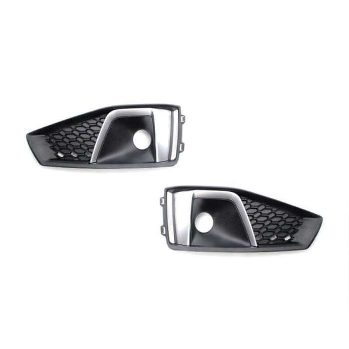 2x Front Bumper Fog Lamp Grille Cover For Audi A4 B9 2018-20 LR 8W0807681J/682J