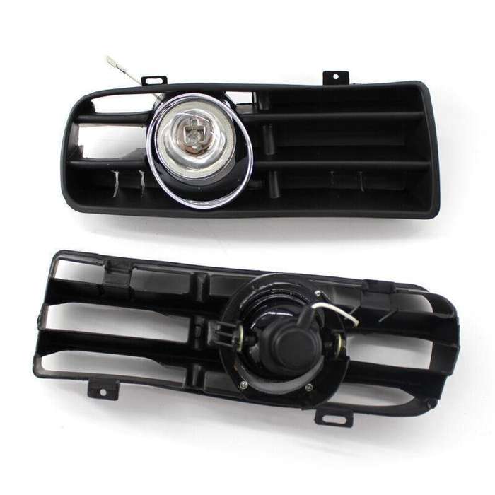 Pair of Front Bumper Grill Clear Lens Fog Light Grille for VW Golf MK4 97-03