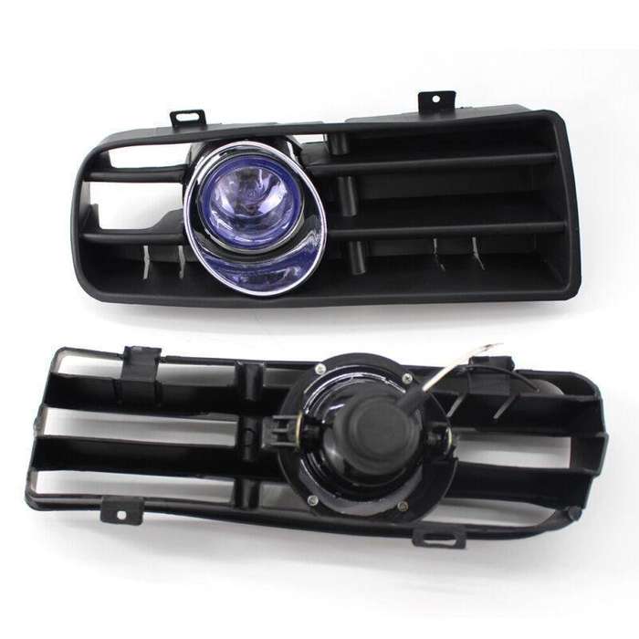 Pair Of Front Bumper Grill Blue Fog Light Grille fit for VW Golf MK4 1997-2003