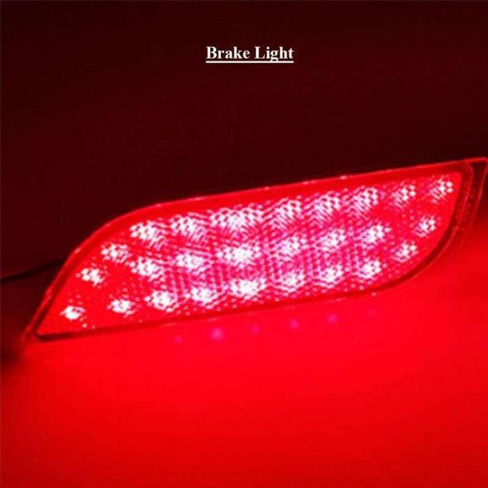 2x Red Rear Taillight Bumper Reflector Lights For Subaru Impreza, WRX 2007+