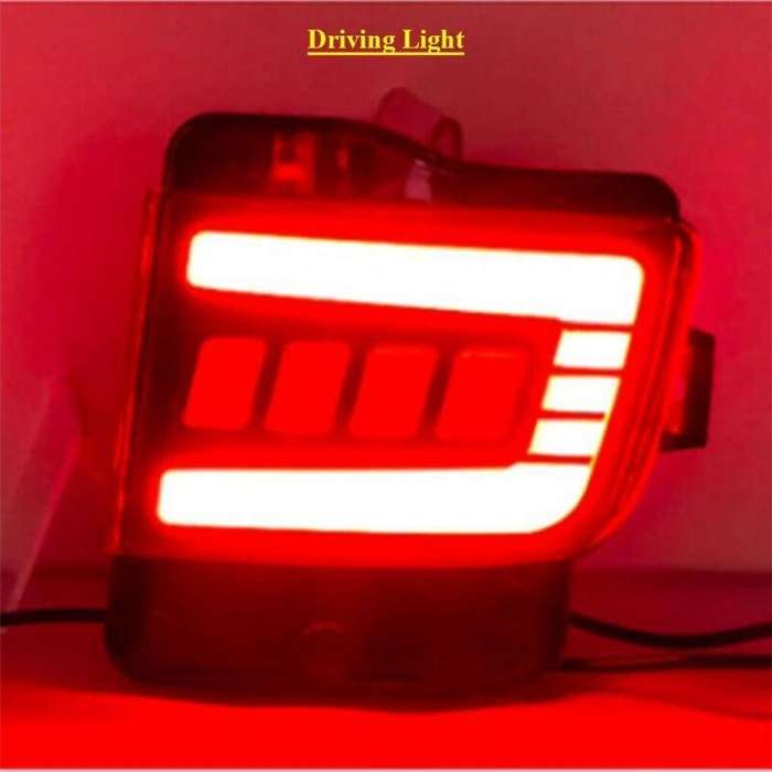 Red Rear Taillight Bumper Reflector Light For Toyota Land Cruiser 16-20 Pair A
