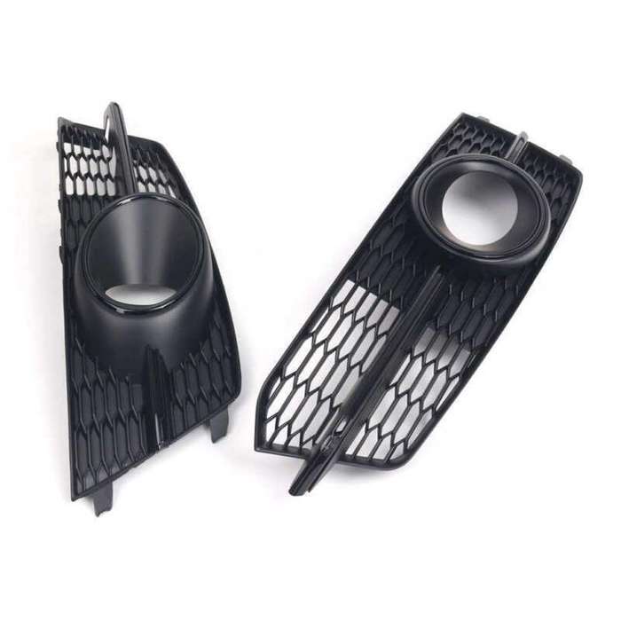 Front Bumper Fog Light Grille Cover For Audi A6 C7 S-LINE 14-18 C7 facelift Pair