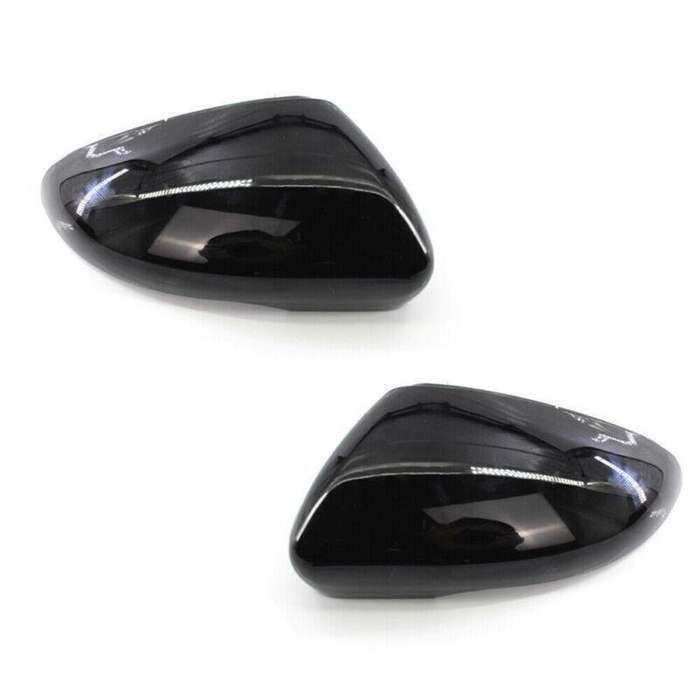 L&amp;R Gloss Black Wing Rearview Mirror Cover Cap Set Fit for VW Golf MK6 2009-13