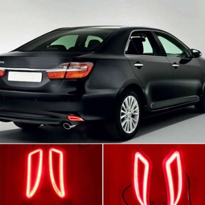 LED Rear Brake Taillight Bumper Reflector Light For Toyota Camry 15-17 Pair B