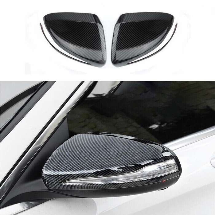2015-2021 Rear View Mirror Carbon Fiber For Benz C-Class C43 C63 AMG Cover Trim