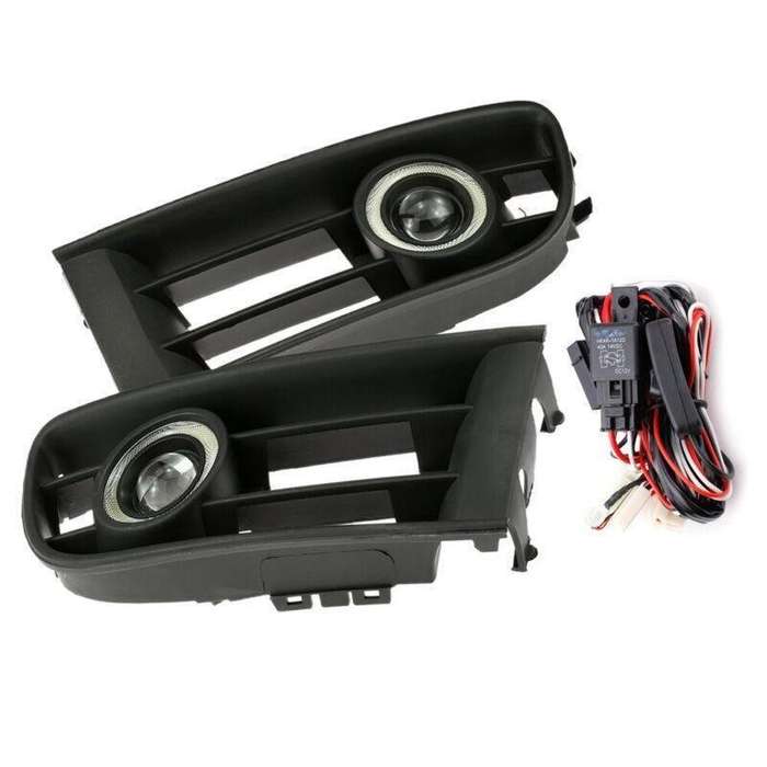 Fog Light Grille LED Angel Eyes fit for VW POLO 01-04
