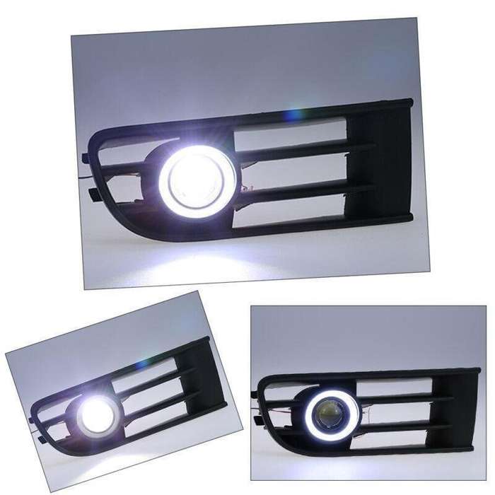 Fog Light Grille LED Angel Eyes fit for VW POLO 01-04
