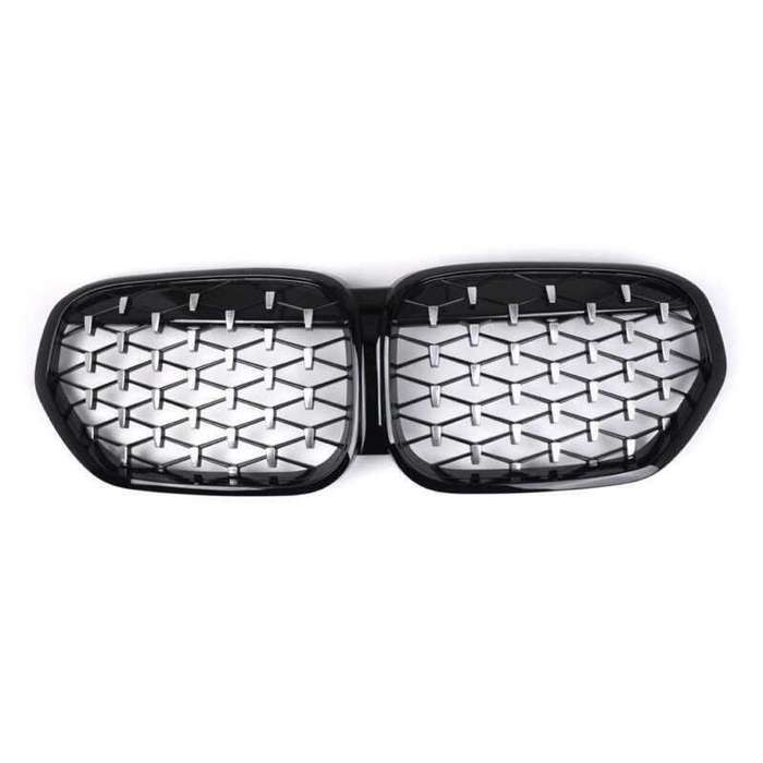 For BMW X1 F48 F49 LCI 2020-2023 Front Kidney Center Diamond Metor Grille Grill