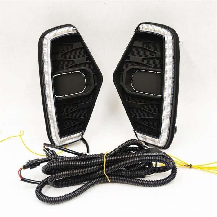 Pair Daytime Running Light LED Fog Head Lamp DRL For Navara NP300 20-21