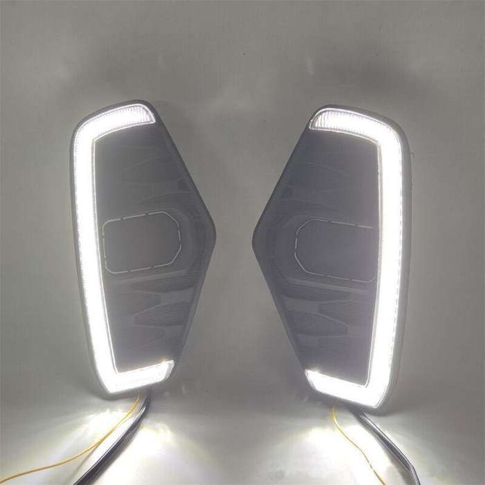 Pair Daytime Running Light LED Fog Head Lamp DRL For Navara NP300 20-21