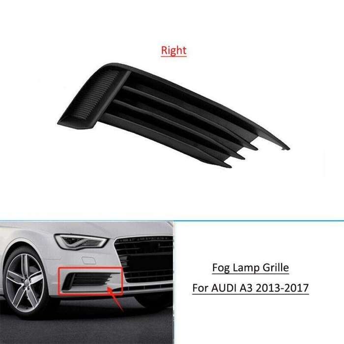 Front Bumper Fog Light Lamp Cover Grilles For AUDI S3 A3 2013-2017 Right Side