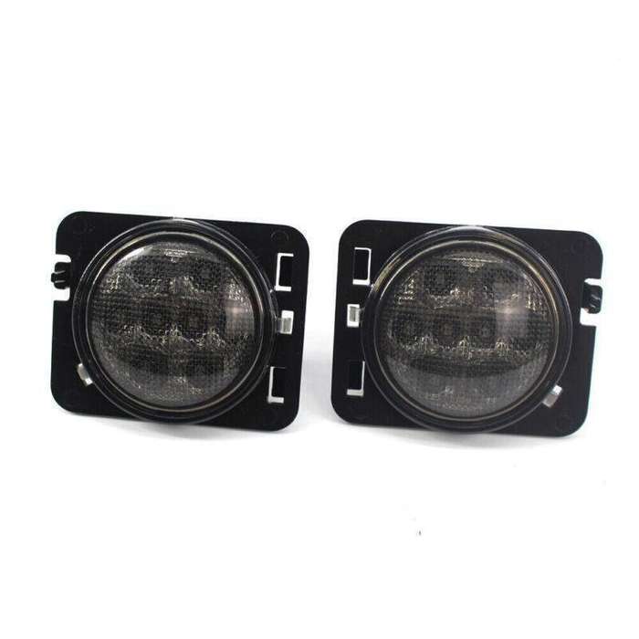 Eyebrow LED Smoke Lights LED Turn Signal Fender Side Fit For Jeep Wrangler 07-17
