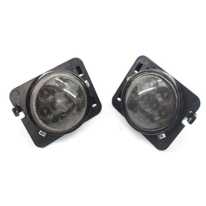 Eyebrow LED Smoke Lights LED Turn Signal Fender Side Fit For Jeep Wrangler 07-17