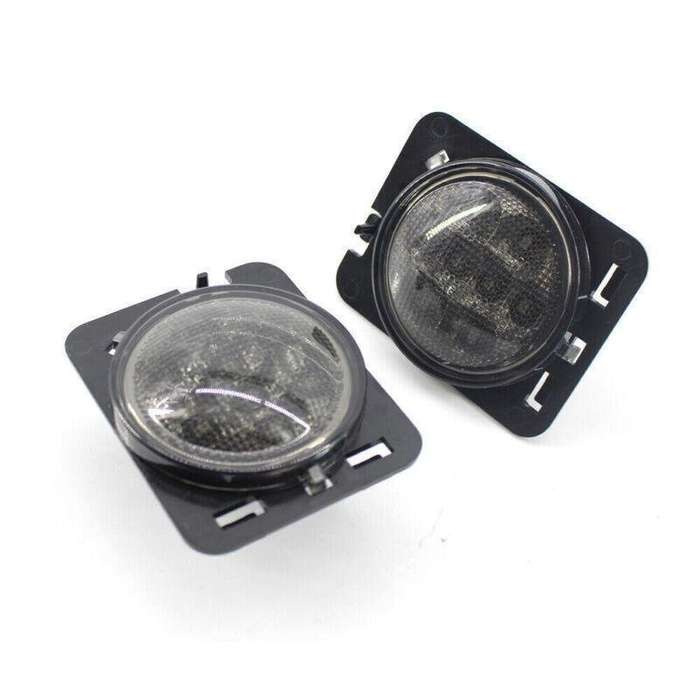 Eyebrow LED Smoke Lights LED Turn Signal Fender Side Fit For Jeep Wrangler 07-17