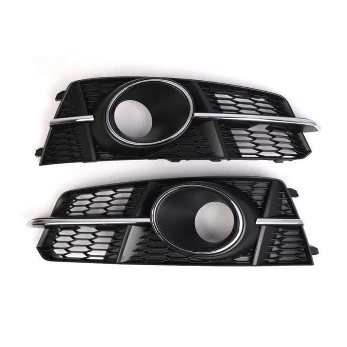 2pcs Set Front Bumper Lower Fog Light Grilles For Audi S6 A6 C7 S-Line 2016-2018