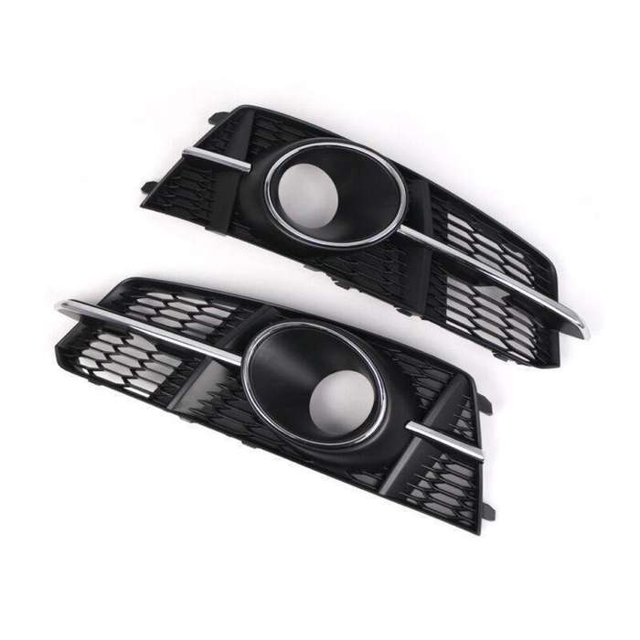 2pcs Set Front Bumper Lower Fog Light Grilles For Audi S6 A6 C7 S-Line 2016-2018