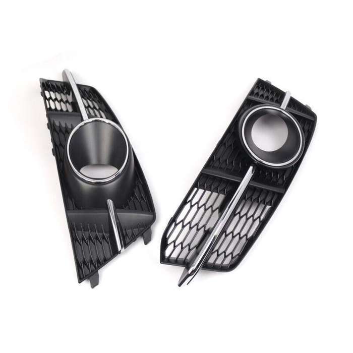 2pcs Set Front Bumper Lower Fog Light Grilles For Audi S6 A6 C7 S-Line 2016-2018