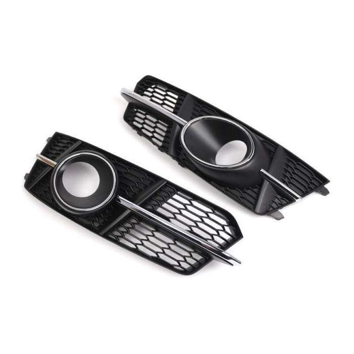 2pcs Set Front Bumper Lower Fog Light Grilles For Audi S6 A6 C7 S-Line 2016-2018