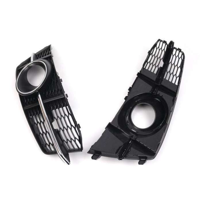 2pcs Set Front Bumper Lower Fog Light Grilles For Audi S6 A6 C7 S-Line 2016-2018