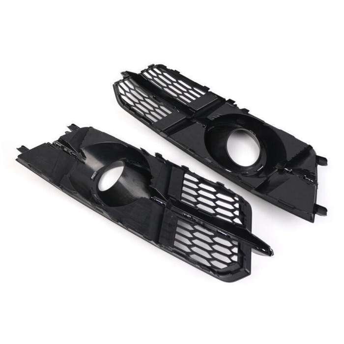 2pcs Set Front Bumper Lower Fog Light Grilles For Audi S6 A6 C7 S-Line 2016-2018