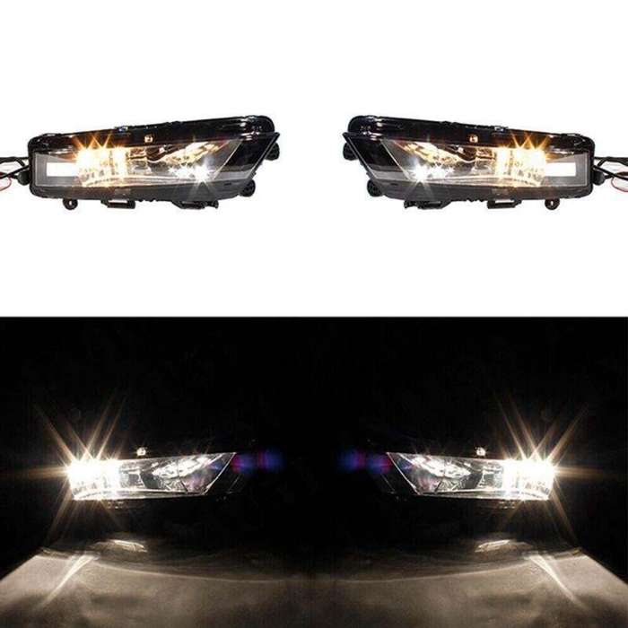 Front Bumper Fog Lights Driving Lamp For Skdoa Octavia 2017 Pair LH&amp;RH Side