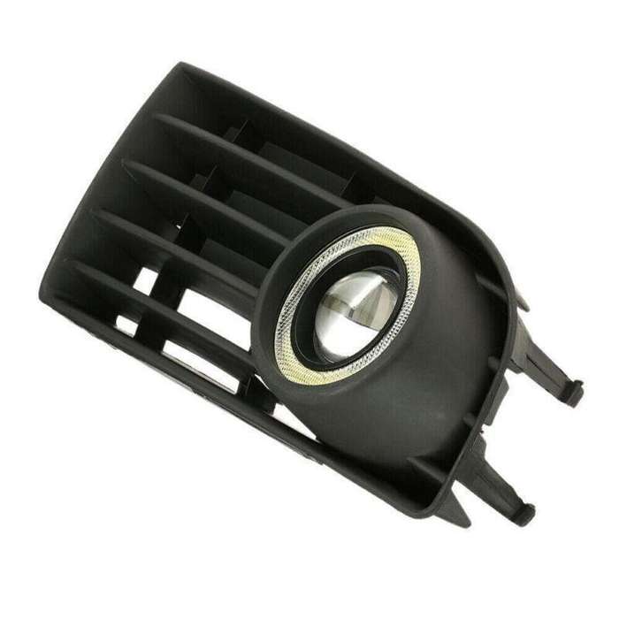White Halo Ring Angle Eyes Fog Light Grille L&amp;R Fit For VW Golf Mk5 Rabbit 06-09