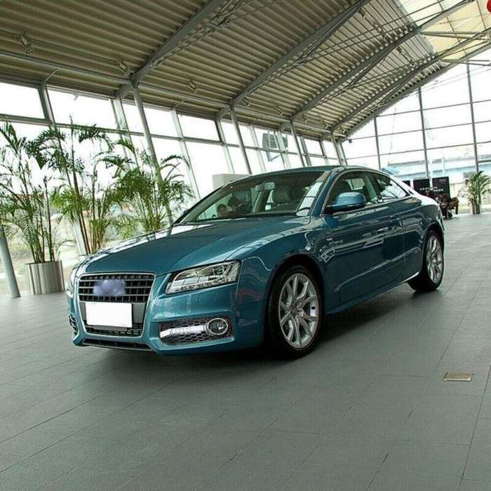 2x Honeycomb Mesh Grille Flowing LED Fog Light Cover Turn Signal For Audi S5 RS5