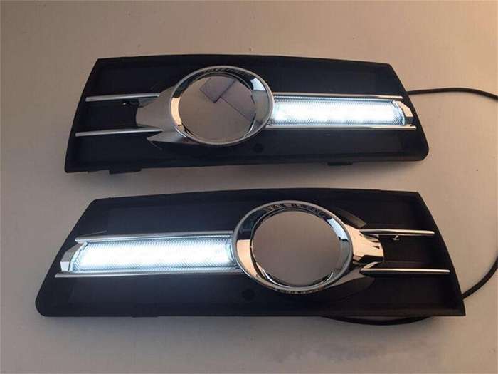 Fit For Volkswagen CC 2010-2012 Pair Daytime Running Light LED Fog Head Lamp DRL