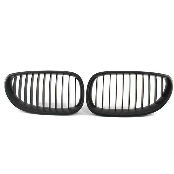 Pair of Matte Black Flat Front Grille Fit For BMW E60 E61 M5 5 Series 03-09