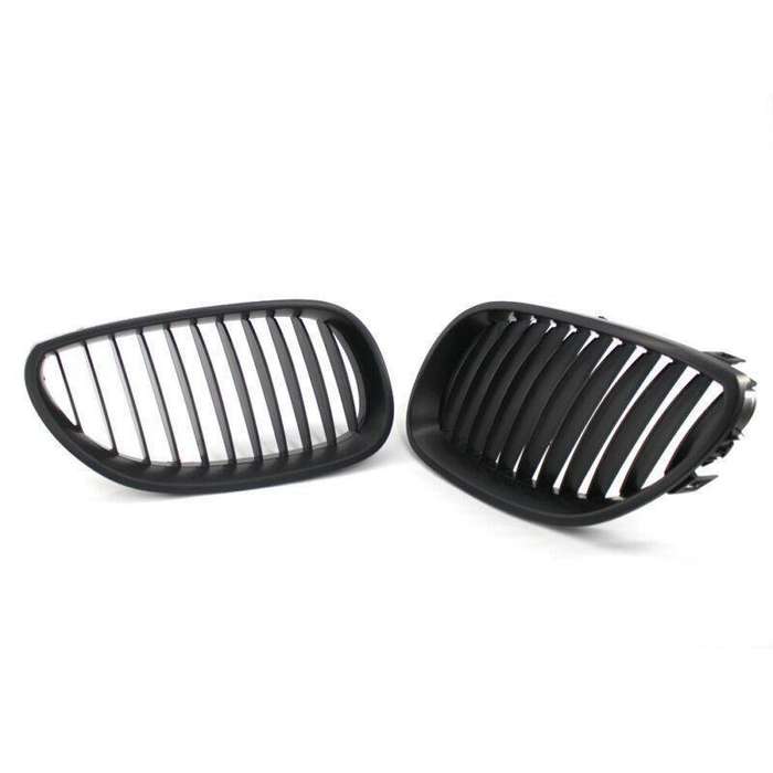 Pair of Matte Black Flat Front Grille Fit For BMW E60 E61 M5 5 Series 03-09