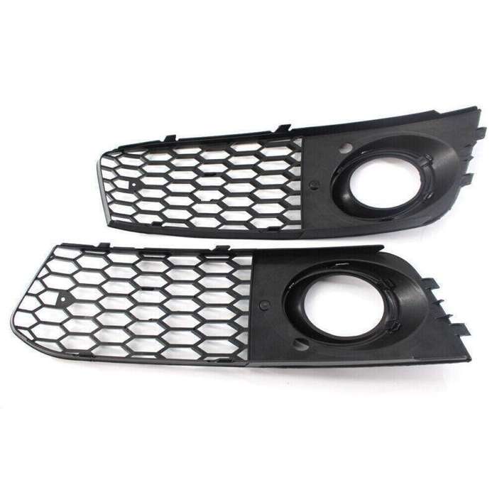 For 2009-11 AUDI A4 B8 BASE HONEYCOMB Front BUMPER FOG LIGHT GRILLE COVER BLACK