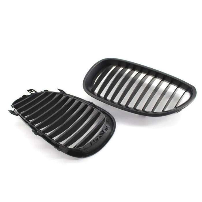 Pair of Matte Black Flat Front Grille Fit For BMW E60 E61 M5 5 Series 03-09