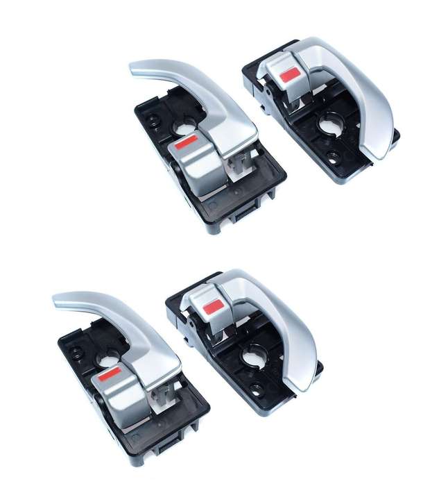 Set 4 Inside Interior Front Rear Door Silver Handle for Hyundai Tucson 2005-2009