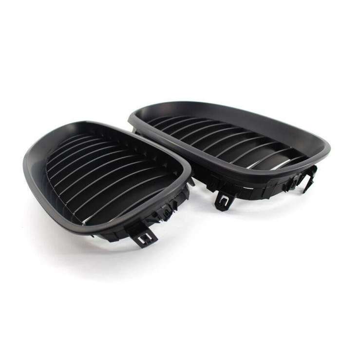 Pair of Matte Black Flat Front Grille Fit For BMW E60 E61 M5 5 Series 03-09