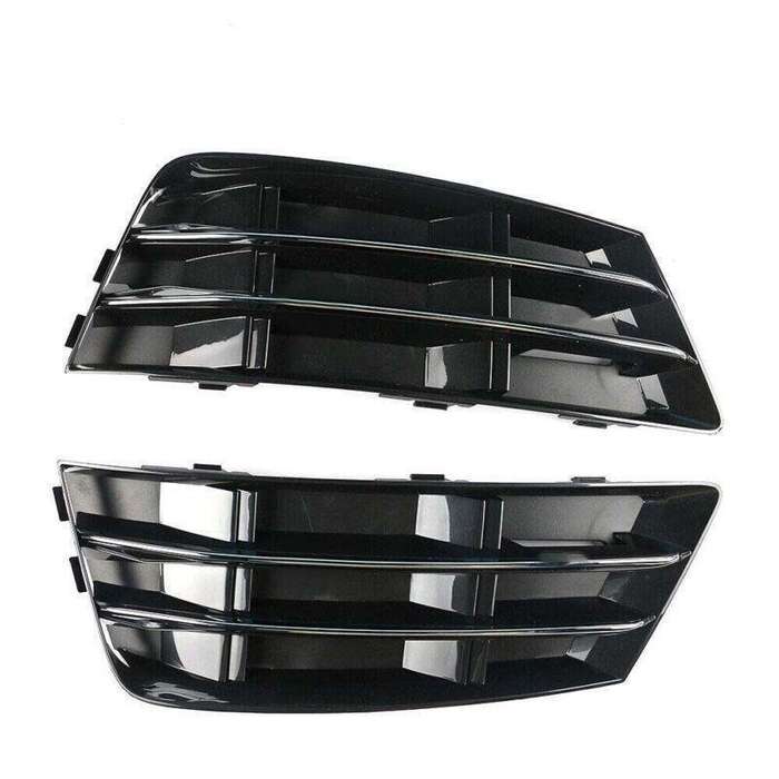 Front Bumper Fog Light Grille Cover Lower For Audi A4 B9 2016-2018 2017 Pair