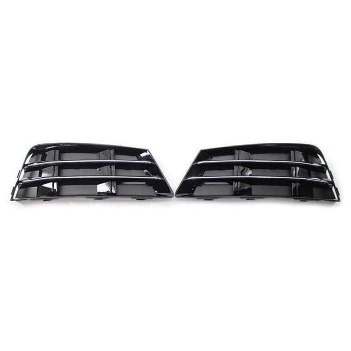 Front Bumper Fog Light Grille Cover Lower For Audi A4 B9 2016-2018 2017 Pair