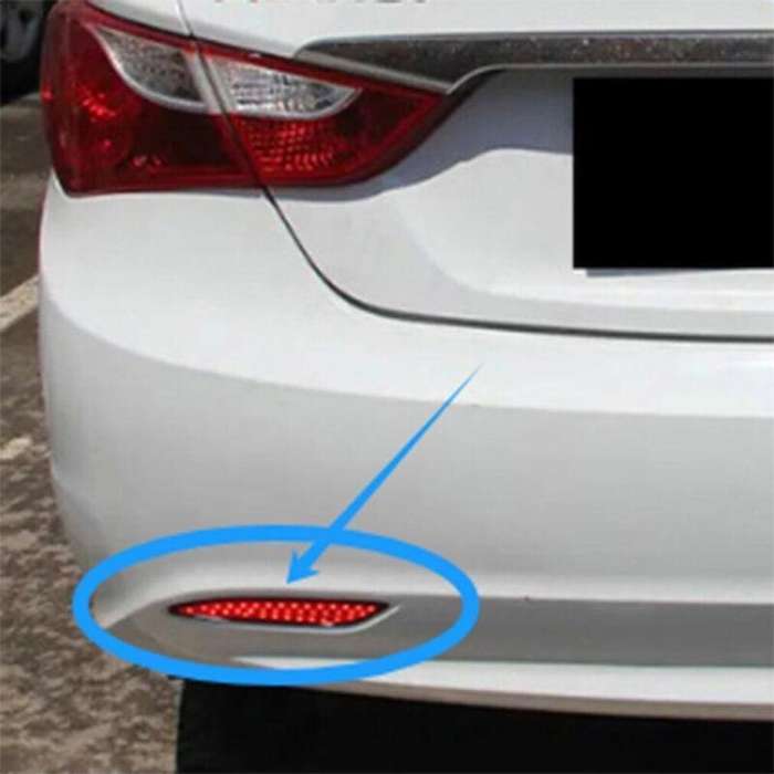 Rear Brake Taillight Bumper Reflector Light For Hyundai Sonata 8 10-15 Pair
