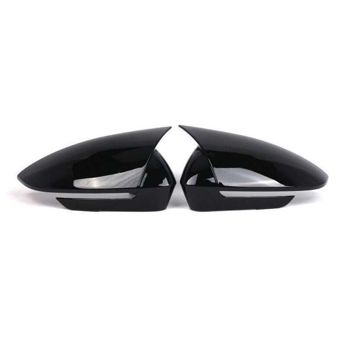2pcs Rear View Wing Mirror Cover Caps For VW ID.4 VW ID.5 2021-2024 Gloss Black