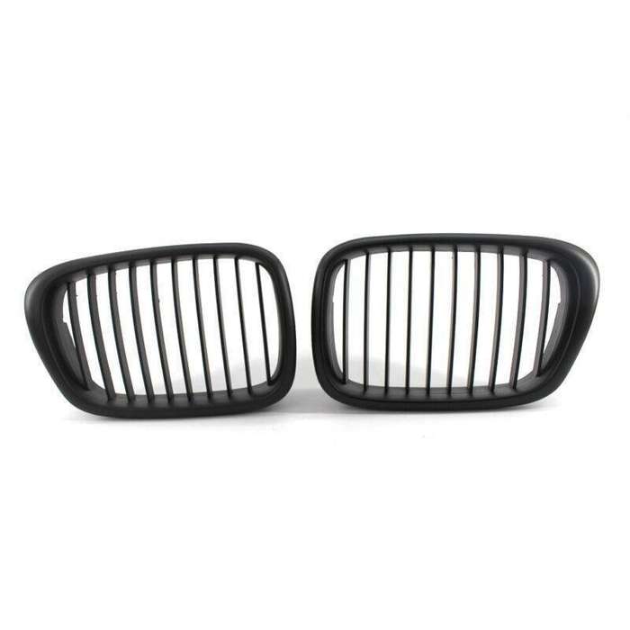 2x ABS Matte Black Front Kidney Grille fit for BMW E39 5 Series 1999-2003