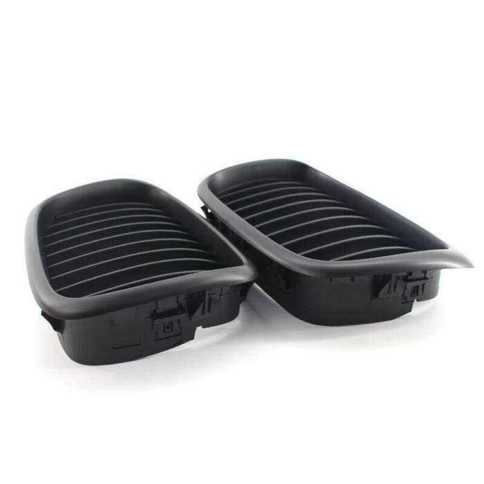 2x ABS Matte Black Front Kidney Grille fit for BMW E39 5 Series 1999-2003