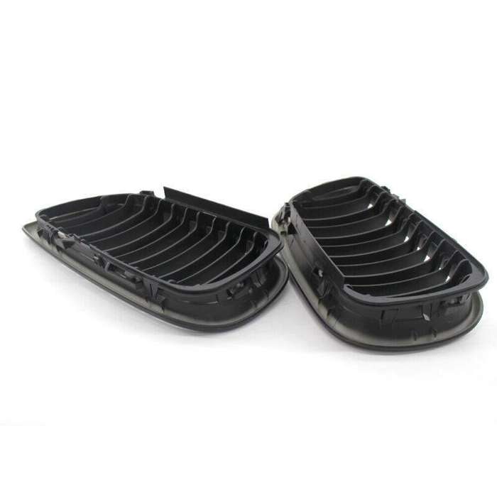 Matte Black Double Slat Front Kidney Grilles Fit For BMW E46 4D 02-05