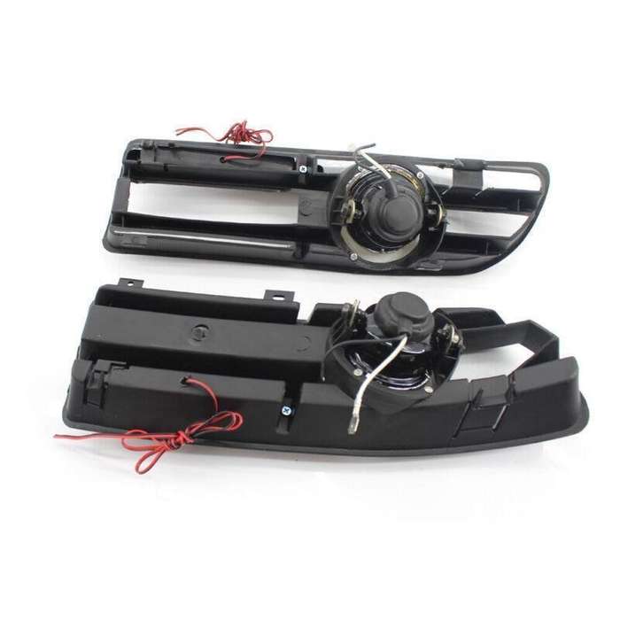 Car GRILLE Halogen FOG LIGHT Fit FOR VW JETTA BORA 99-04 LED DRL Yellow Lens