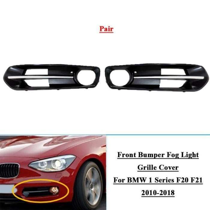 2x Front Bumper Fog Light Grille Cover For BMW 1 Series F20 F21 2010-2018 LR