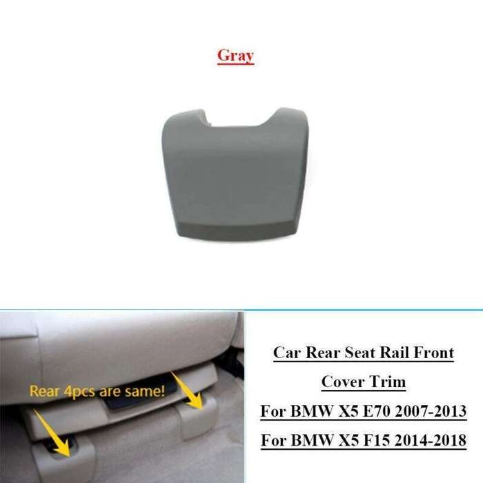 Car Rear Seat Rail Front Cover Trim For BMW X5 E70 07-13 X5 F15 14-18 Gray