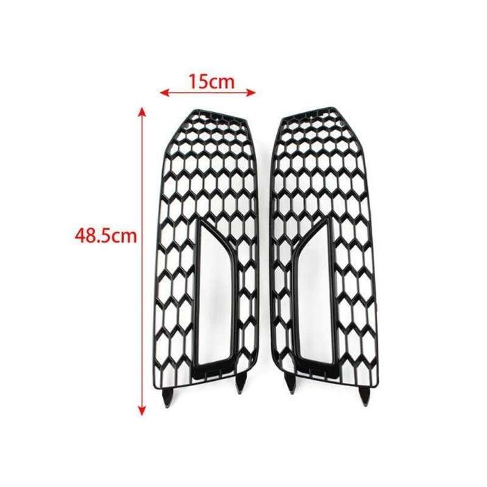 2x Front Bumper Fog Light Grille Cover For Audi A4 B8.5 S-line S4 RS4 2013-2015