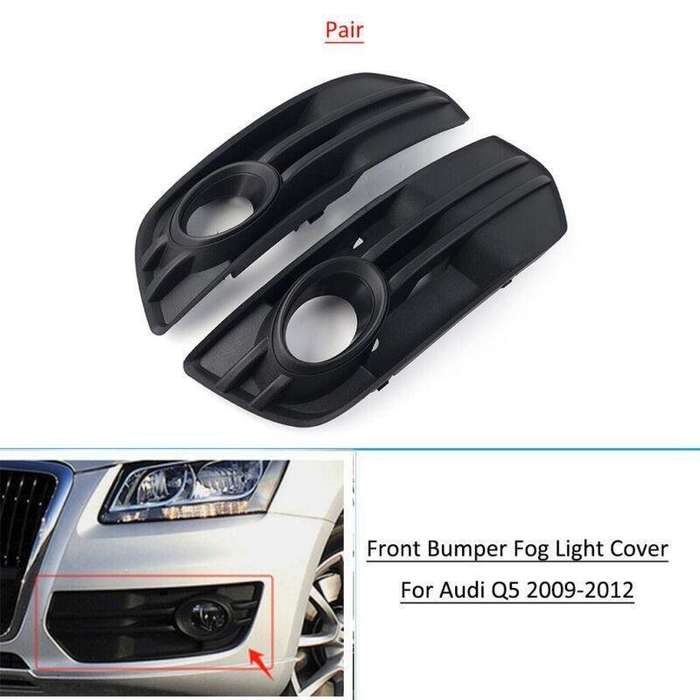 Front Bumper Fog Light Grille Bezel Cover Lower For Audi Q5 2009-2012 Pair